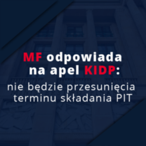 MF odpowiada na apel KIDP: nie będzie przesunięcia terminu składania PIT
