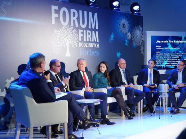 Prof. Adam Mariański w panelu podczas Forum Firm Rodzinnych Forbesa